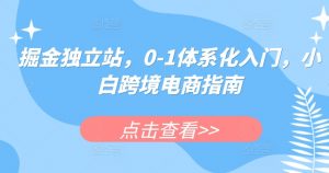 掘金独立站，0-1体系化入门，小白跨境电商指南-沐风资源库