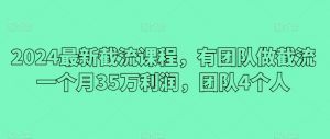 2024最新截流课程，有团队做截流一个月35万利润，团队4个人-沐风资源库