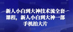 新人小白到大神技术流全套课程,新人小白到大神一部手机拍大片-沐风资源库