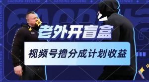 老外开盲盒视频，撸视频号分成计划收益，每天只需一小时，新手小白轻松上手【揭秘】-沐风资源库