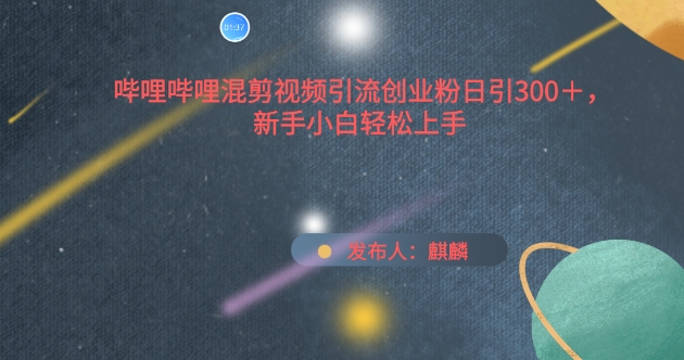 哔哩哔哩混剪视频引流创业粉日引300+，新手小白轻松上手【揭秘】-沐风资源库