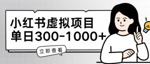 小红书虚拟项目家长会项目，单日一到三张【揭秘】-沐风资源库