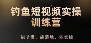 0基础学习钓鱼短视频系统运营实操技巧，钓鱼再到系统性讲解定位ip策划技巧-沐风资源库