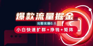 爆款流量掘金_完整实操6.0_小白快速扩群+挣钱+矩阵思路【揭秘】-沐风资源库