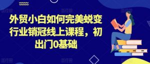 外贸小白如何完美蜕变行业销冠线上课程，初出门0基础-沐风资源库