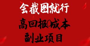 会截图就行，高回报0成本副业项目，卖离婚模板一天1.5k+【揭秘】-沐风资源库