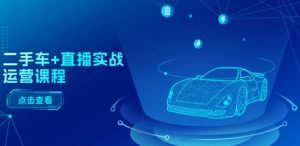 二手车+直播实战运营课程：直播推荐/短视频推荐/千川投放/直播全流程-沐风资源库
