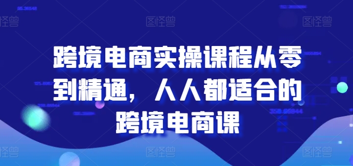跨境电商实操课程从零到精通，人人都适合的跨境电商课-沐风资源库