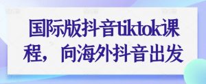 国际版抖音tiktok课程，向海外抖音出发-沐风资源库