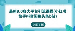 最新9.0各大平台引流课程(小红书快手抖音闲鱼头条b站)-沐风资源库