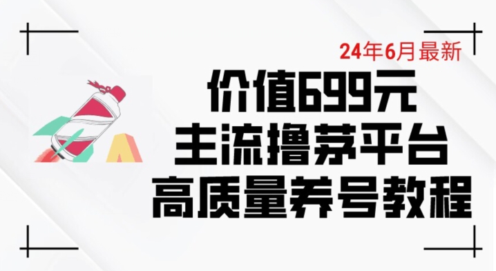 6月最新价值699的主流撸茅台平台精品养号下车攻略【揭秘】-沐风资源库