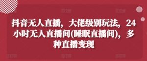 抖音无人直播，大佬级别玩法，24小时无人直播间(睡眠直播间)，多种直播变现【揭秘】-沐风资源库