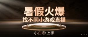 暑假火爆找不同小游戏直播间，小白秒上手【揭秘】-沐风资源库