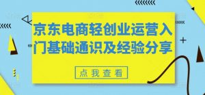 京东电商轻创业运营入门基础通识及经验分享-沐风资源库