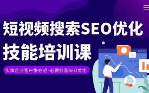 实体抖音搜索（抖音SEO）变现课，短视频搜索seo优化技能-沐风资源库