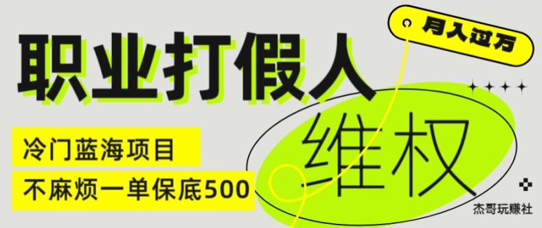 职业打假人电商维权揭秘，一单保底500，全新冷门暴利项目【仅揭秘】-沐风资源库