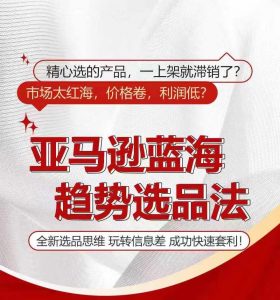 亚马逊蓝海趋势选法，全新选品思维，玩转信息差-沐风资源库