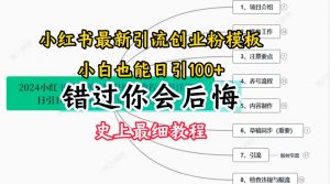 2024小红书引流创业粉史上最细教程，手把手教你引流【揭秘】-沐风资源库