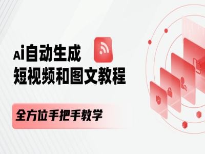 AI自动生成短视频和图文课程，全方位手把手教学-沐风资源库