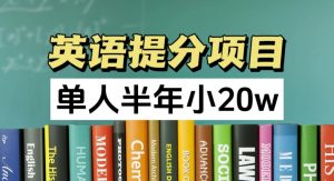 英语提分项目，100%正规项目，单人半年小 20w-沐风资源库