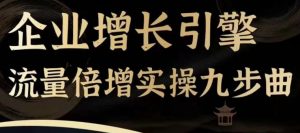 企业增长引擎流量倍增实操九步曲，一套课程帮你找到快速、简单、有效、可复制的获客+变现方式，-沐风资源库