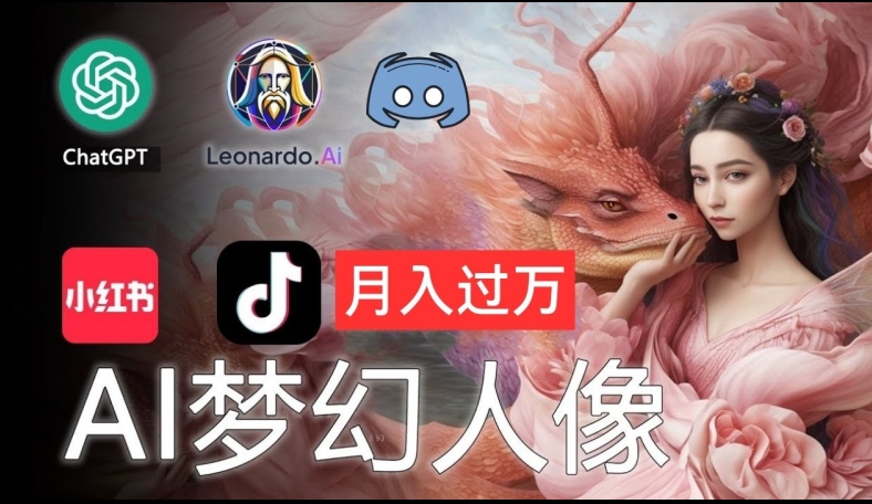 AI摄影梦幻人像：零基础也能月入过万的秘密【揭秘】-沐风资源库