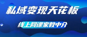 私域变现天花板，网课家教中介，只做渠道和流量，让大学生给你打工，0成本实现月入五位数【揭秘】-沐风资源库