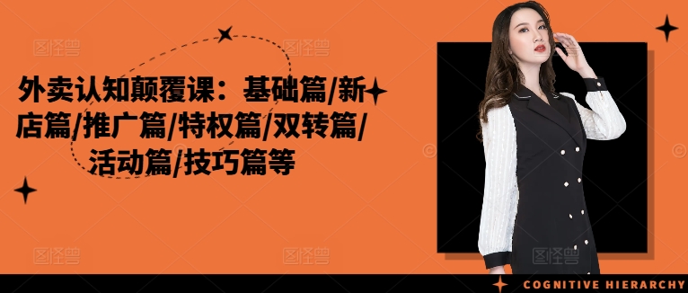 外卖认知颠覆课：基础篇/新店篇/推广篇/特权篇/双转篇/活动篇/技巧篇等-沐风资源库