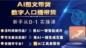 Ai图文带货+数字人口播带货，从0~1实操体系课-沐风资源库