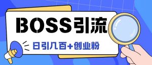 Boss直聘引流创业粉最新玩法日引100+创业粉【揭秘】-沐风资源库