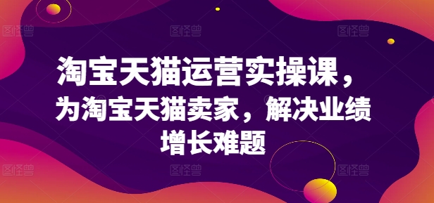 淘宝天猫运营实操课，为淘宝天猫卖家，解决业绩增长难题-沐风资源库