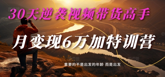 30天逆袭视频带货高手，单月变现6万加特训营-麦子甜-沐风资源库