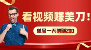 看视频赚美刀：每小时40+，多号矩阵可放大收益【揭秘】-沐风资源库