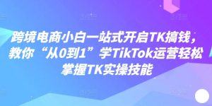 跨境电商小白一站式开启TK搞钱，教你“从0到1”学TikTok运营轻松掌握TK实操技能-沐风资源库