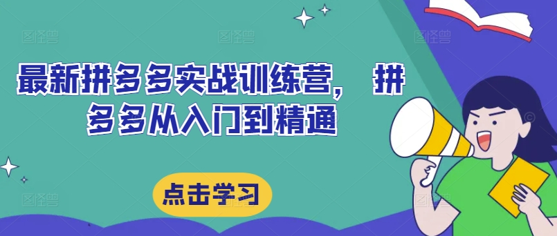 最新拼多多实战训练营， 拼多多从入门到精通-沐风资源库