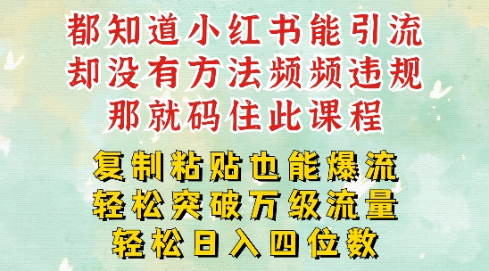 小红书靠复制粘贴一周突破万级流量池干货，以减肥为例，每天稳定引流变现四位数【揭秘】-沐风资源库