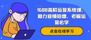 1688高阶运营系统课，助力业绩倍增，老板运营必学-沐风资源库