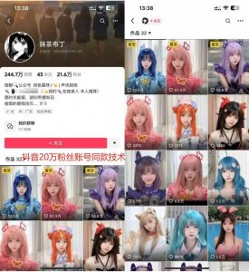 云天二次元美女起号教学，月涨10万粉丝，不判搬运-沐风资源库