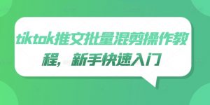 tiktok推文批量混剪操作教程，新手快速入门-沐风资源库