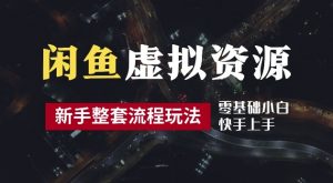 2024最新闲鱼虚拟资源玩法，养号到出单整套流程，多管道收益，每天2小时月收入过万【揭秘】-沐风资源库