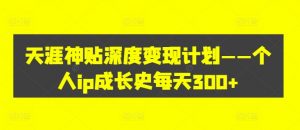 天涯神贴深度变现计划——个人ip成长史每天300+【揭秘】-沐风资源库