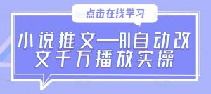 小说推文—AI自动改文千万播放实操-沐风资源库