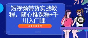 短视频带货实战教程，随心推课程+千川入门课-沐风资源库