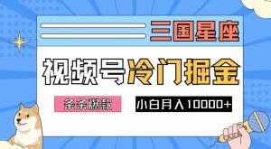 2024视频号三国冷门赛道掘金，条条视频爆款，操作简单轻松上手，新手小白也能月入1w-沐风资源库