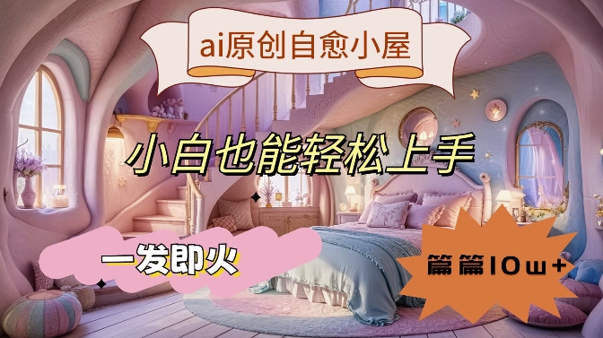 ai原创治愈小屋，小白也能轻松上手，一发即火，篇篇10w+【揭秘】-沐风资源库
