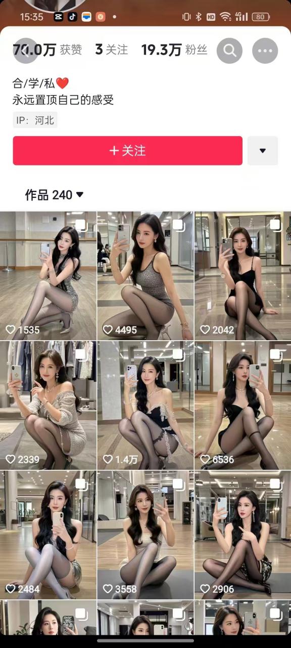 外面卖399的AI美女图文玩法，涨粉贼快，几天就万粉了-沐风资源库