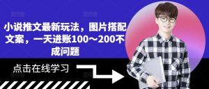 小说推文最新玩法，图片搭配文案，一天进账100～200不成问题-沐风资源库