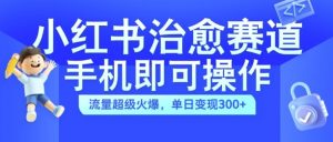 小红书治愈视频赛道，手机即可操作，流量超级火爆，单日变现300+【揭秘】-沐风资源库