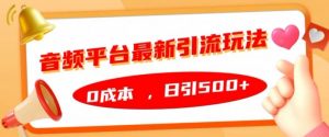 音频平台最新引流玩法，0成本，日引500+【揭秘】-沐风资源库