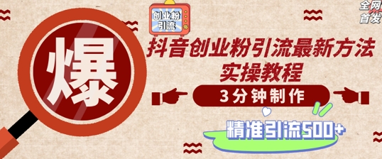轻松制作创业类视频，一天被动加精准创业粉500+【揭秘】-沐风资源库